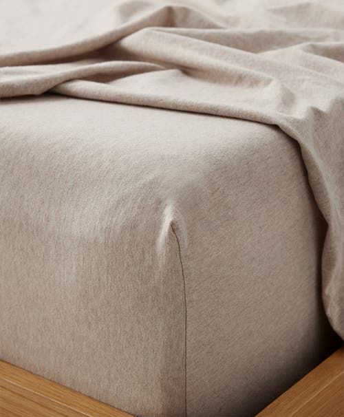 Pact Organic Favorite Tee Jersey Fitted Sheet In Wheat Heather