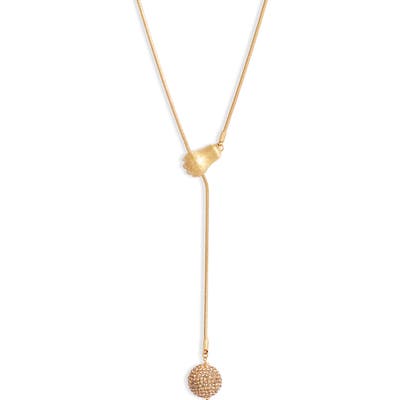 Kate Spade New York House Cat Paw Pave Y-Necklace