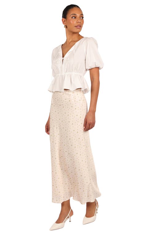 Petal And Pup Petal & Pup Pippi Cotton Peplum Top In White