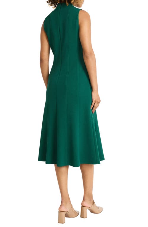 Shop Maggy London Mock Neck Sleeveless Knit Dress In Evergreen