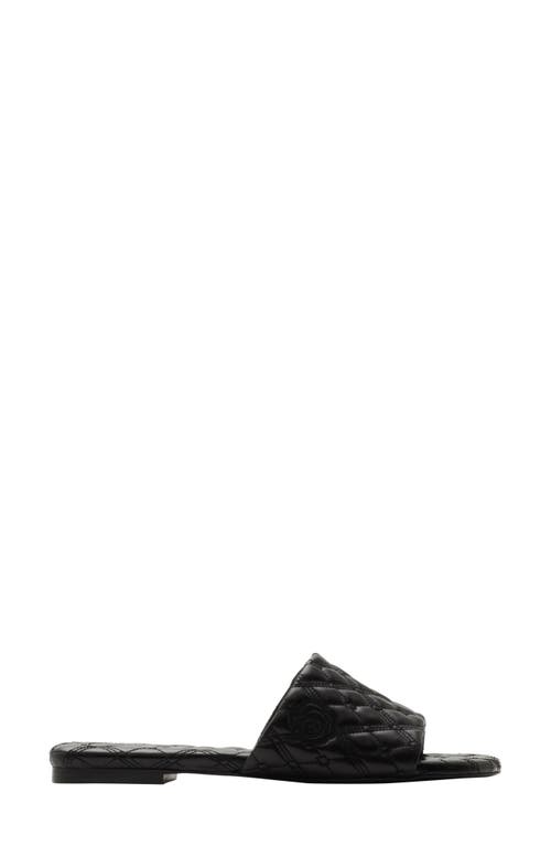 burberry Quilted Slide Sandal Black at Nordstrom,