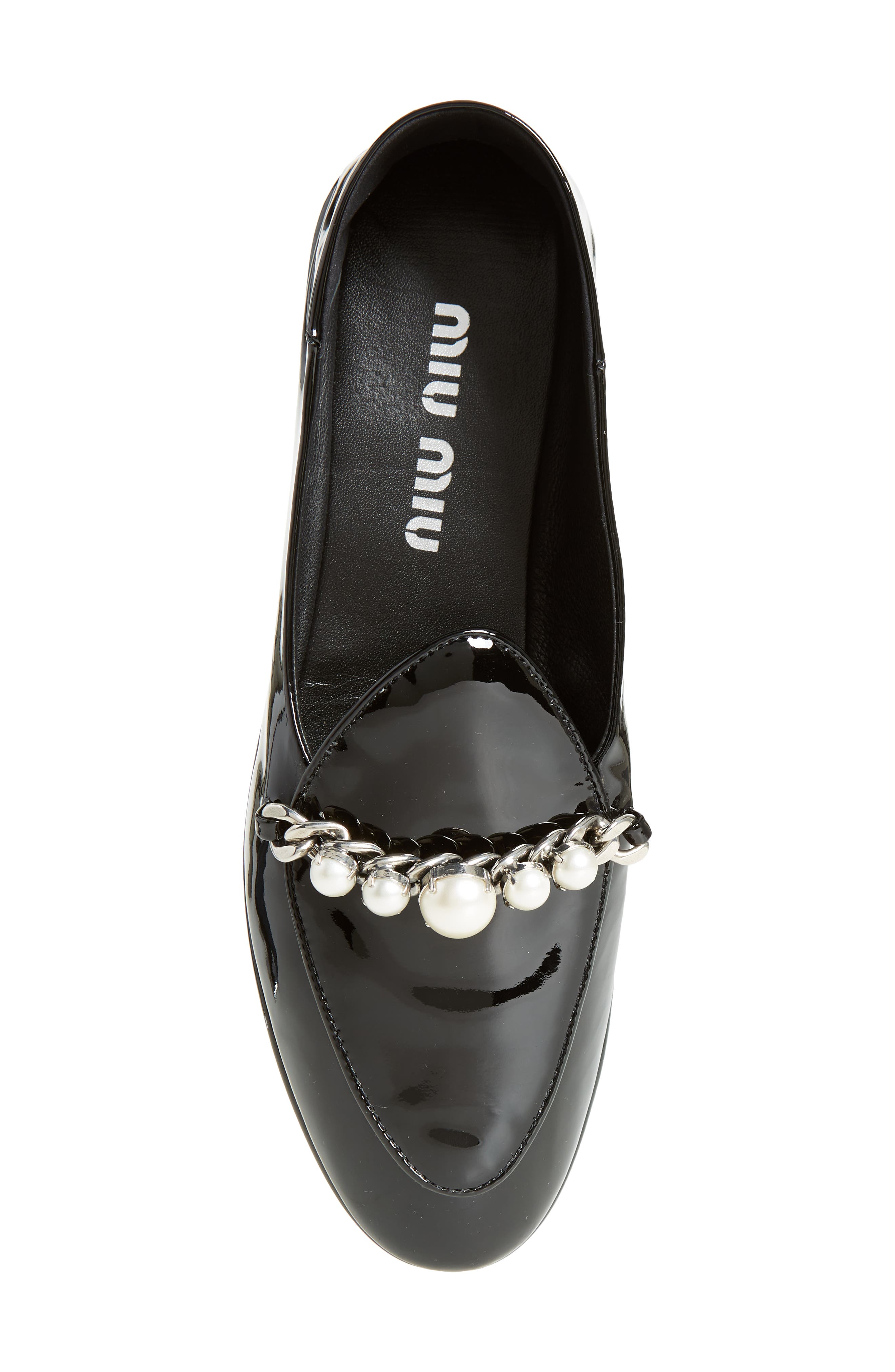 miu miu patent leather loafers