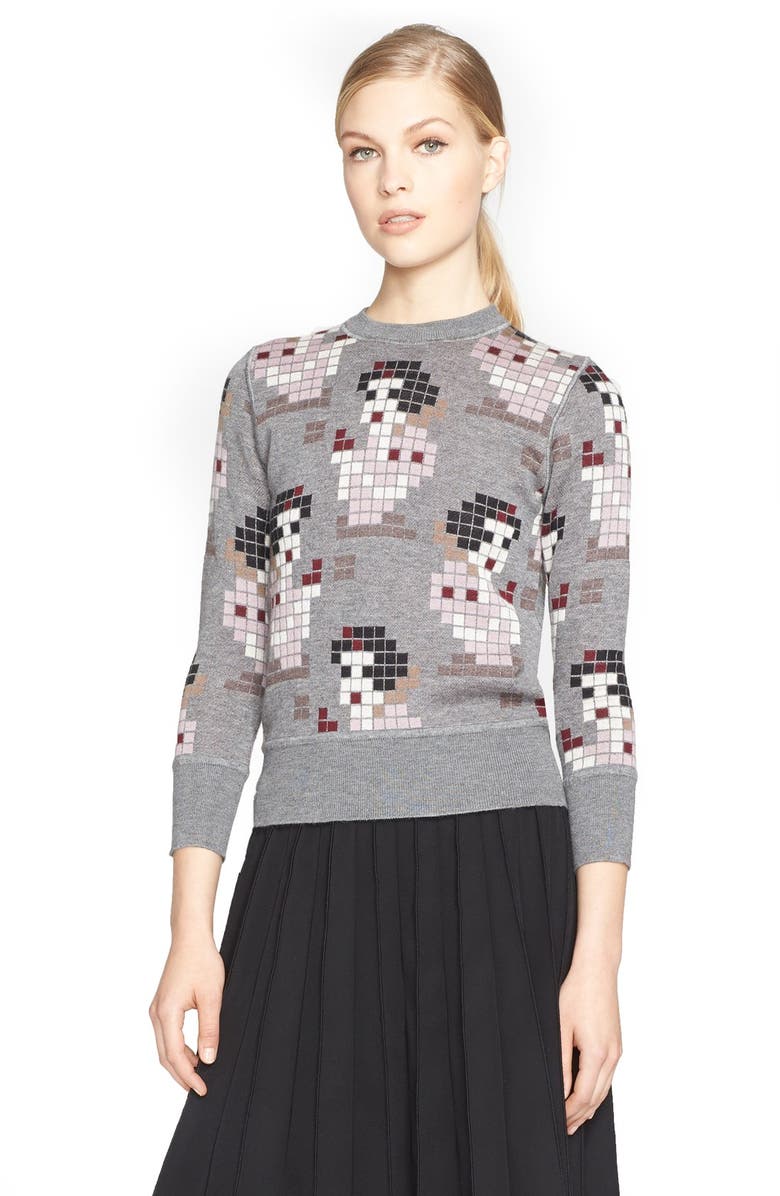 MARC JACOBS Pixelated Snow White Cashmere & Silk Sweater | Nordstrom