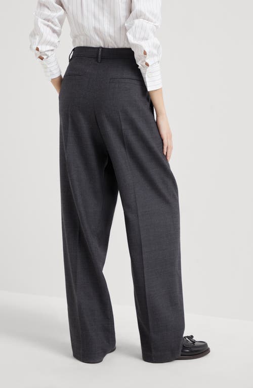 Shop Brunello Cucinelli Loose Wrapped Trousers In Dark Grey