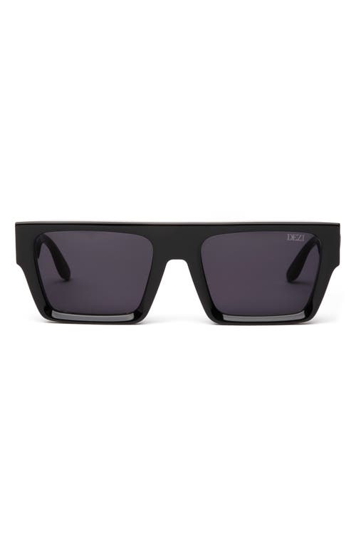 Slick 55mm Shield Sunglasses in Black /Dark Smoke