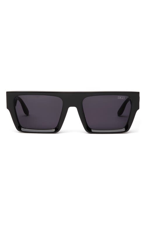 Dezi Slick 55mm Shield Sunglasses In Black/dark Smoke
