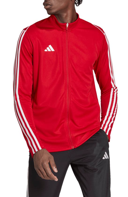 Adidas Originals Tiro 23 Recycled Polyester League Soccer Jacket In Red/white