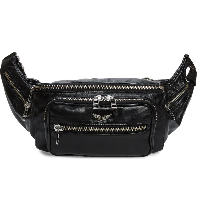 Zadig & Voltaire Banane Crush Leather Belt Bag | Nordstrom