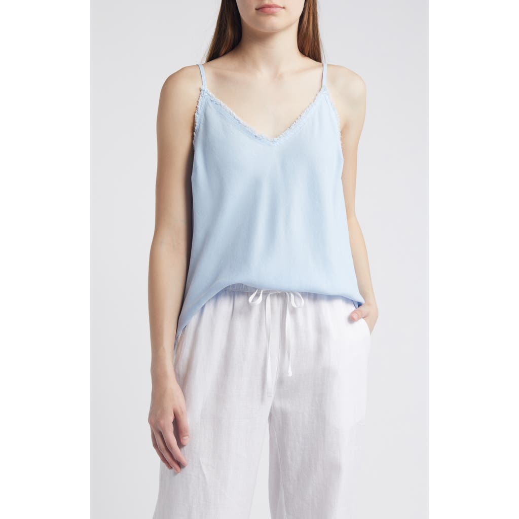 Bella Dahl Frayed Edge Camisole In Blue Oasis