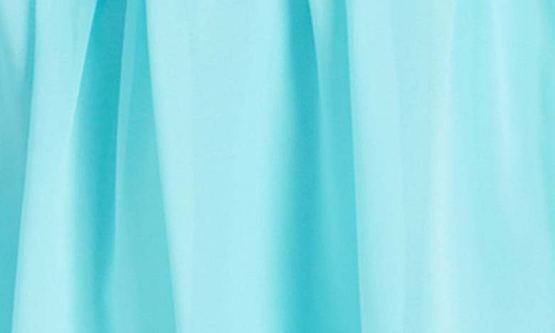 Shop Sachin & Babi Kami Imitation Pearl & Crystal Detail Chiffon Gown In Swiss Blue