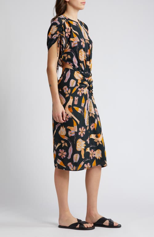 Shop Sessun Sessùn Carlota Print Cutout Dress In Birdika