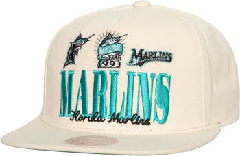 Florida Marlins Mitchell & Ness Reframe Retro Snapback Hat - Cream