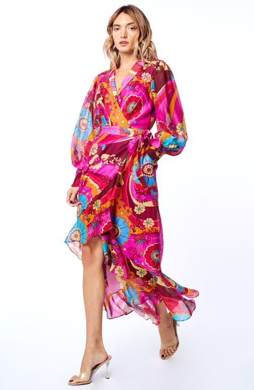 CIEBON CIEBON AILENA LONG SLEEVE MAXI WRAP DRESS 