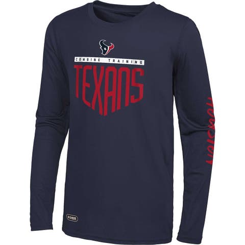 Men's Fanatics Branded Navy Houston Texans Advance to Victory Long Sleeve T-Shirt