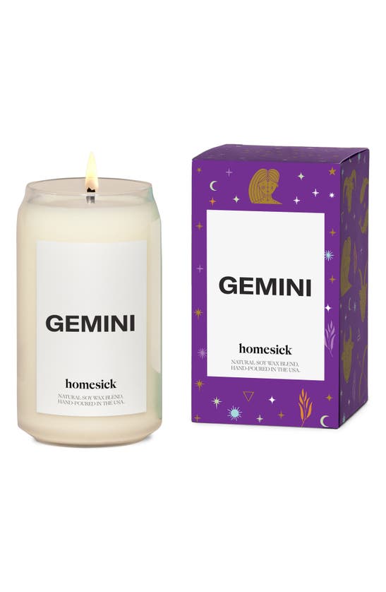 Homesick Astrological Sign Candle In White