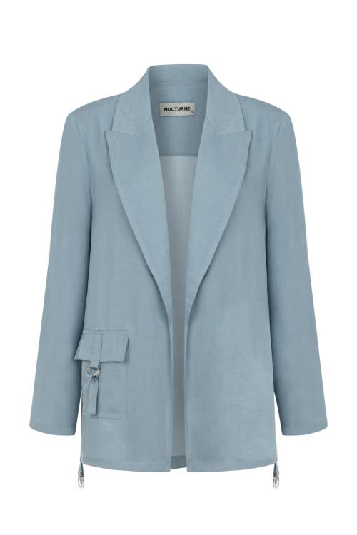 Double-Breasted Jacket with Pockets in Blue