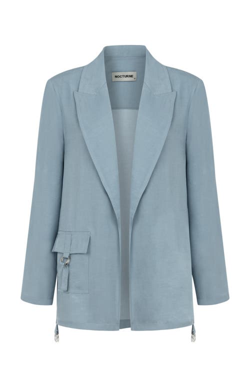 Shop Nocturne Double-breasted Jacket With Pockets In Blue