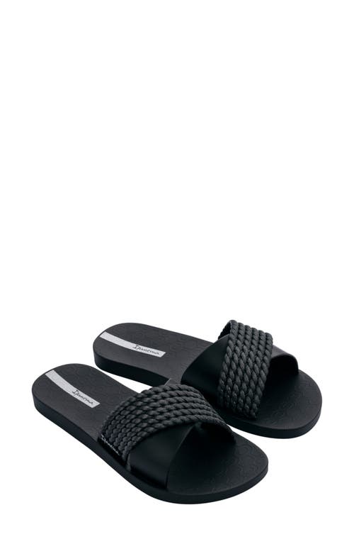 Street II Slide Sandal in Black/Black