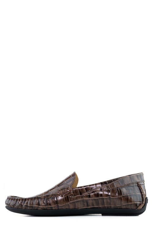 Shop Marc Joseph New York Broadway Driving Loafer In Cafe Croco