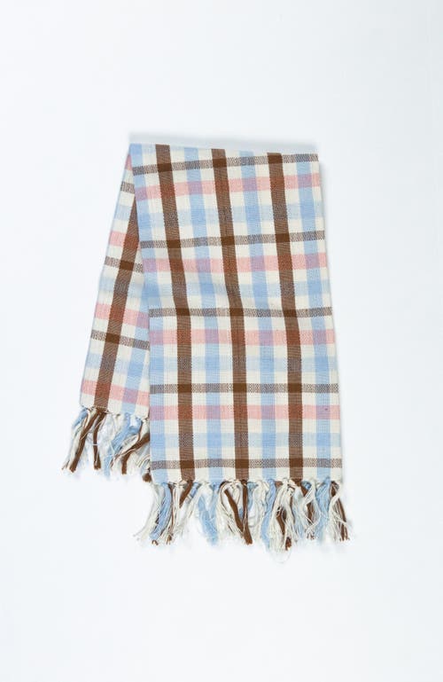 Archive New York Louisa Kitchen Towel In Brown And Blue