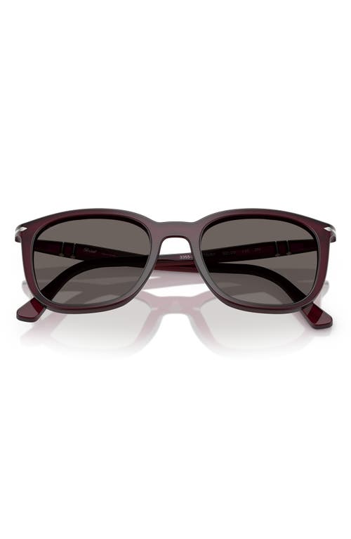 Persol 52mm Polarized Pillow Sunglasses In Burgundy