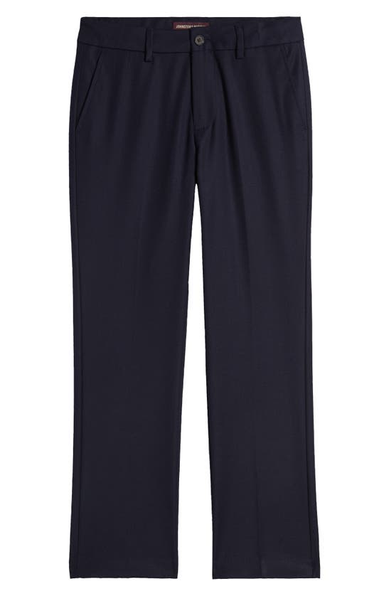 Shop Johnston & Murphy Kids' Woven Dress Pants In Navy