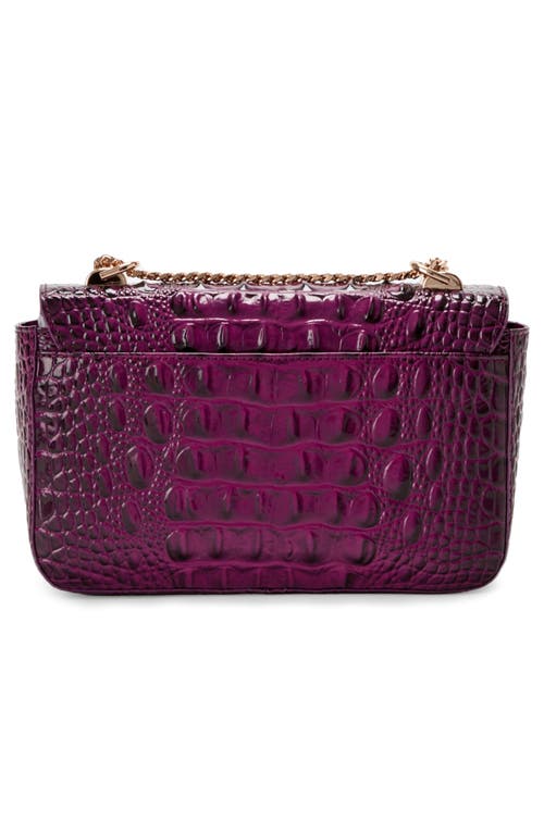 Shop Brahmin Rosa Croc Embossed Leather Convertible Crossbody Bag In Sugar Plum