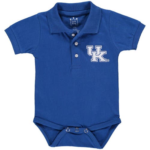 LITTLE KING Infant Royal Kentucky Wildcats Polo Bodysuit