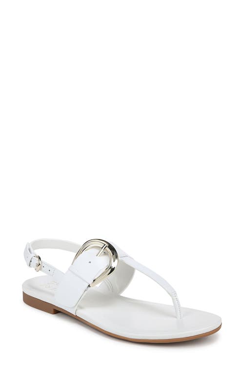 Taylor Slingback Flip Flop in White Leather