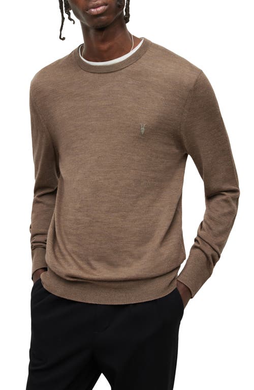 AllSaints Mode Slim Fit Wool Sweater in Light Coco Brown Marl at Nordstrom, Size X-Small
