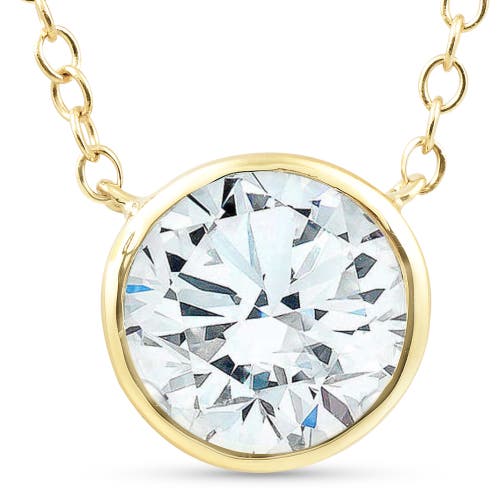 Bliss Diamond 1.88ct Round Solitaire Diamond Bezel Pendant 14k Yellow Gold Lab Grown In 14k Yellow Gold