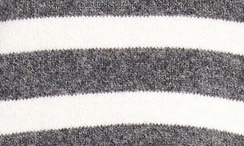 Karen Kane Stripe Turtleneck Sweater In Dark Gray