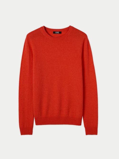 Shop Gobi Cashmere Crew Neck Sweater In Fiesta