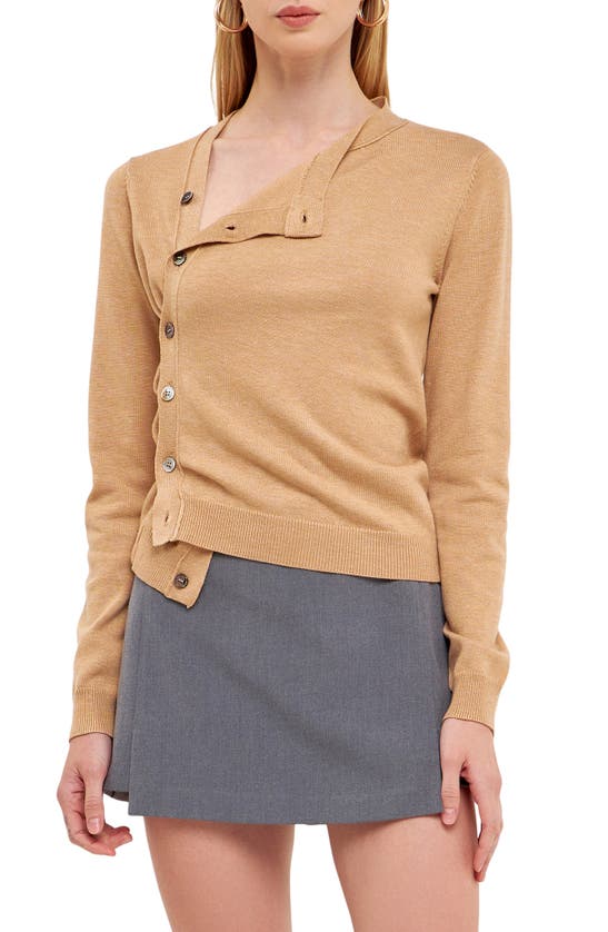 ENDLESS ROSE ENDLESS ROSE DOUBLE PLACKET ASYMMETRIC CARDIGAN HN392J