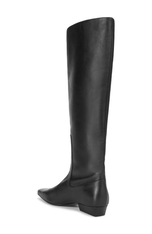 Staud Wally Leather Knee Boots In Black