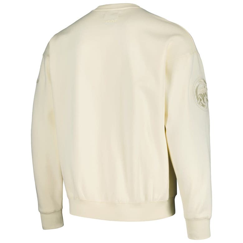Shop Pro Standard Cream Chicago Cubs Neutral Drop Shoulder Pullover Sweatshirt