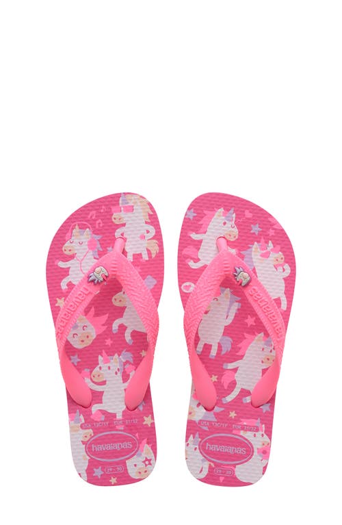 Havaianas Kids' Fantasy Flip Flop In Pink Flux