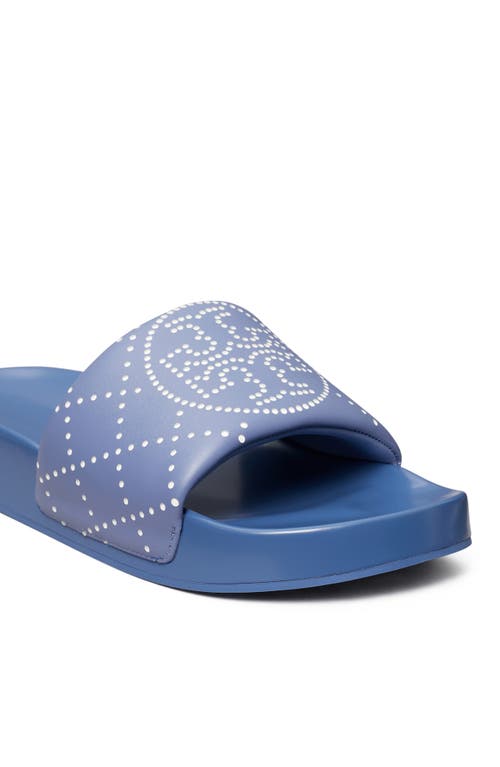 Shop Tory Burch Doublet Slide Sandal In Saphire/jeans Blue