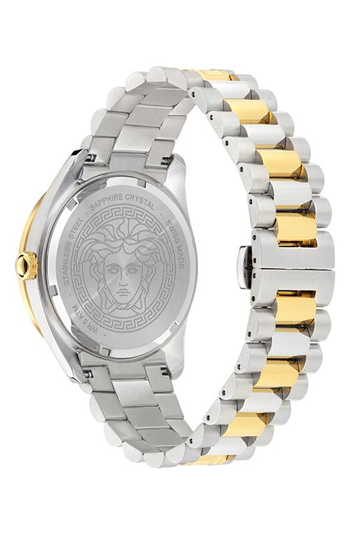Versace Men's Swiss Two-tone Stainless Steel Bracelet Watch 42mm In Two Tone