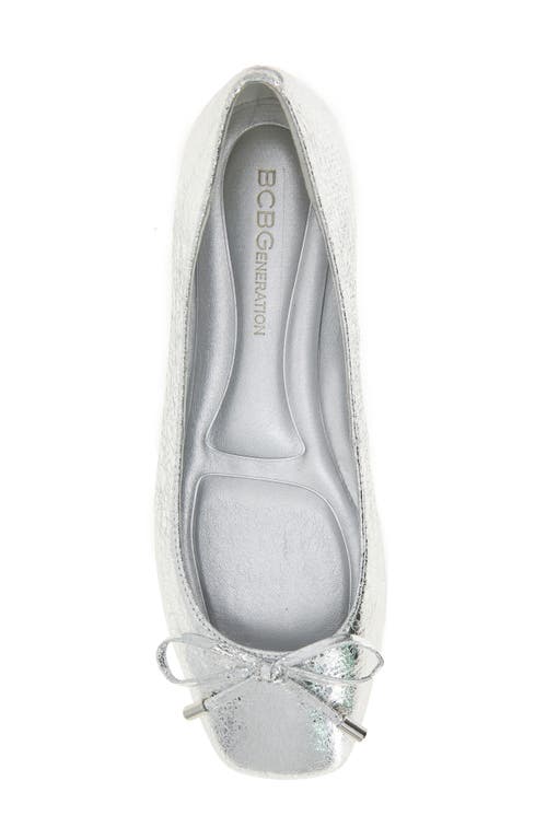 Shop Bcbg Hartly Ballet Flat In Silver