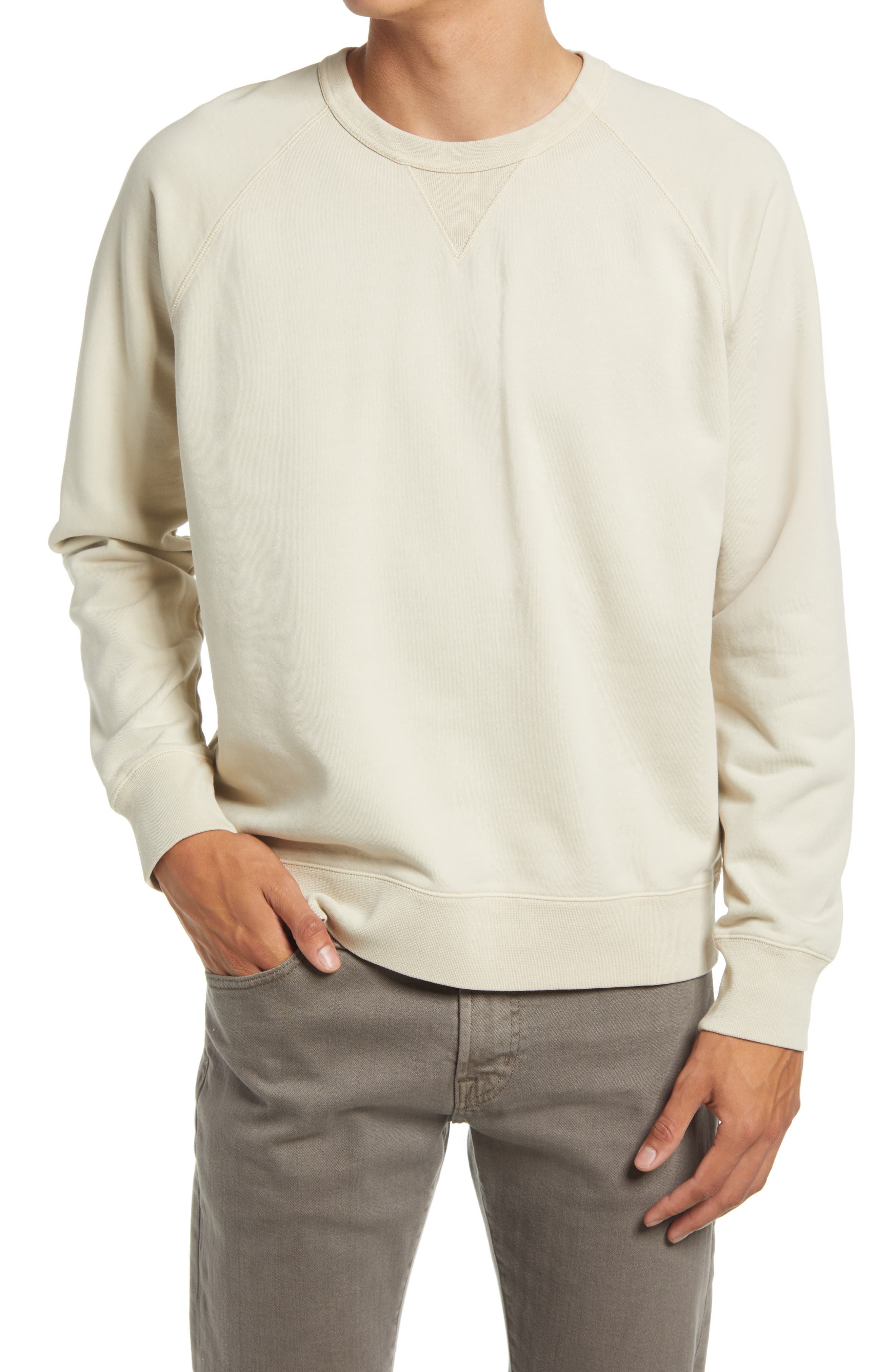 beige crewneck