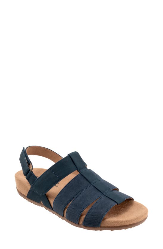 Shop Softwalk ® Burnaby Slingback Sandal In Navy Nubuck