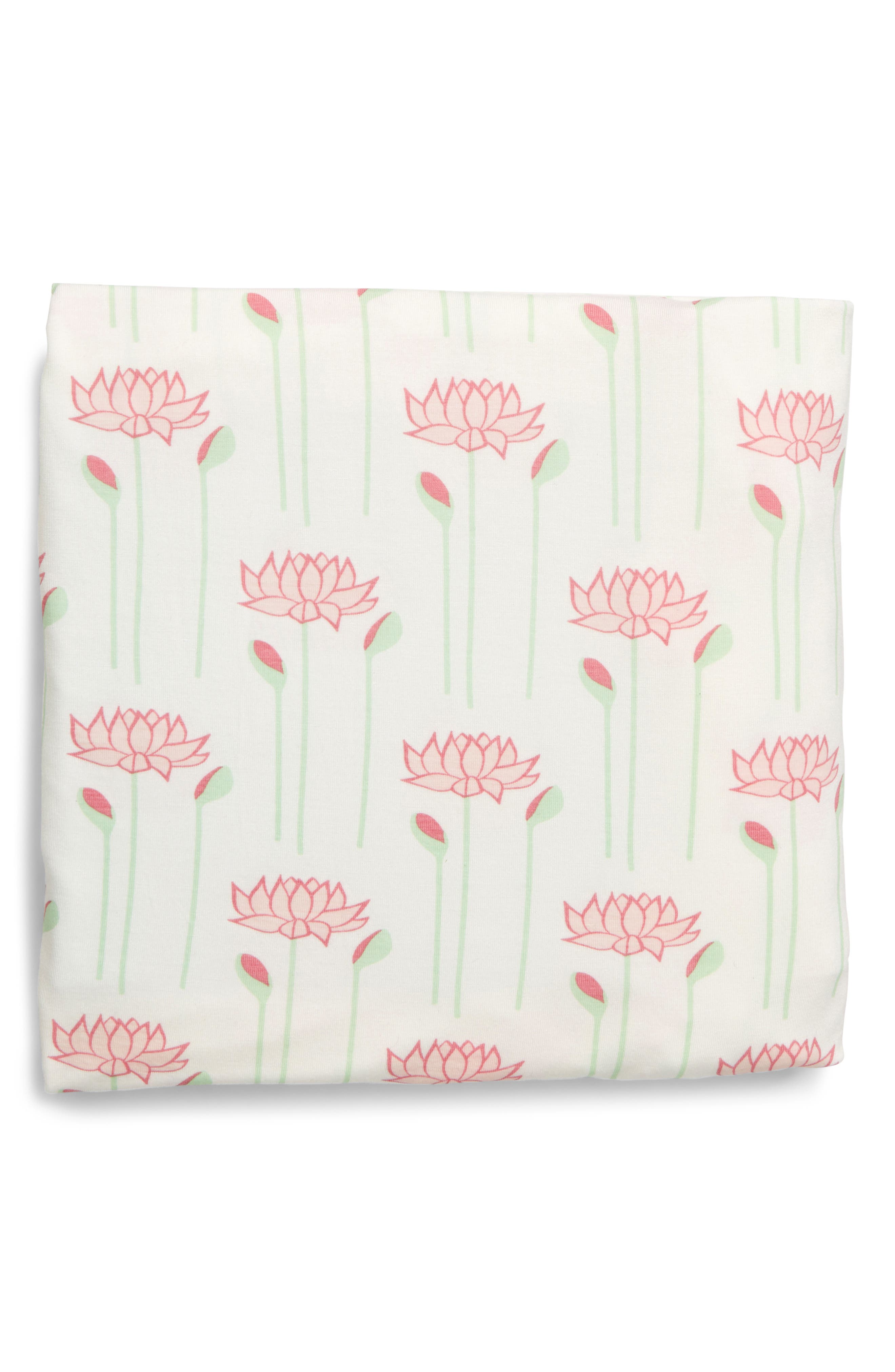 Kickee Pants Lotus Flower Print Fitted Crib Sheet Nordstrom