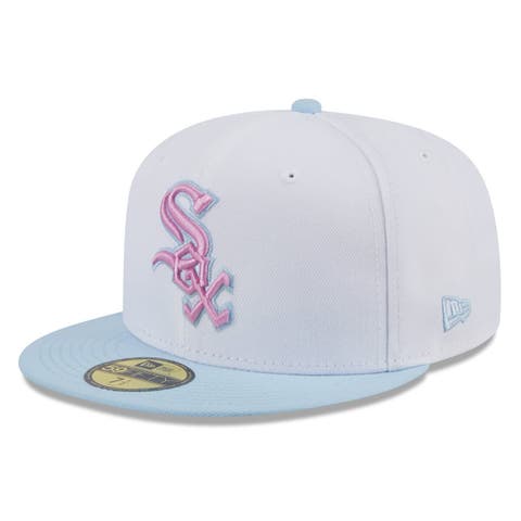 New Era Men's Cream/light Blue Atlanta Braves Spring Color Two-tone 59fifty  Fitted Hat, Fan Shop
