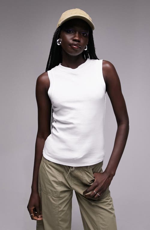 Topshop Slim Tank in White at Nordstrom, Size X-Small