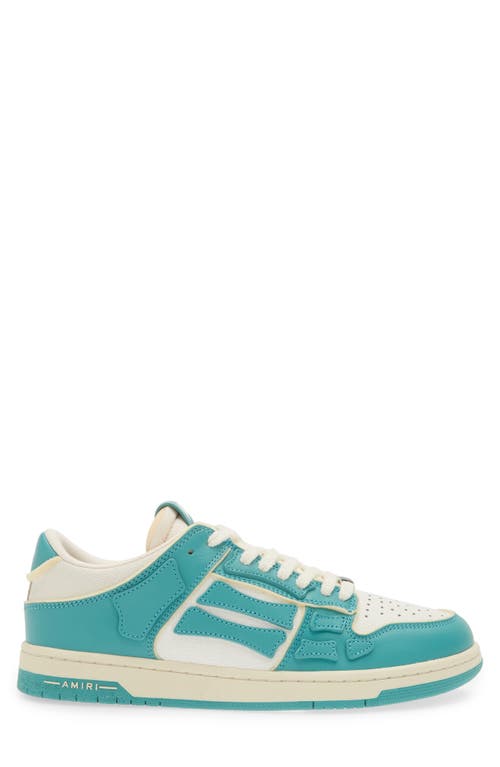 Shop Amiri Collegiate Skel Sneaker In Sea Blue White