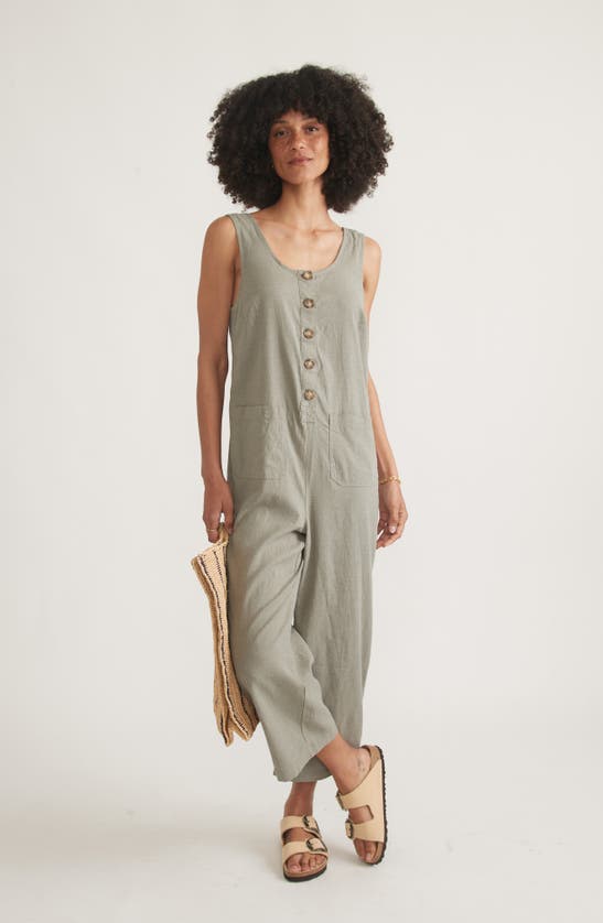 Marine Layer Sydney Beach Sleeveless Jumpsuit In Shadow