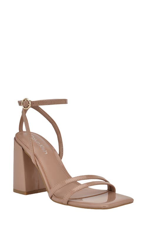 Shop Calvin Klein Sassa Ankle Strap Sandal In Light Natural