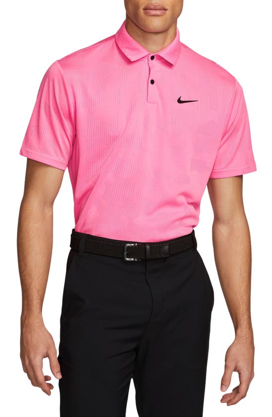 Men's Dri-fit Tour Jacquard Golf Polo In Pink