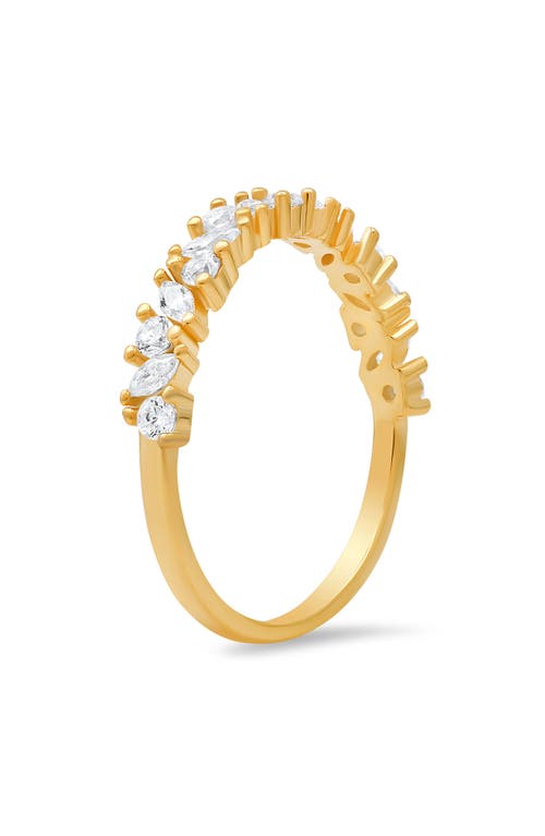 Queen Jewels Cubic Zirconia Multicut Band Ring In Gold